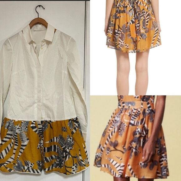 Thakoon addition button down jungle cat print dress - Picture 1 of 10